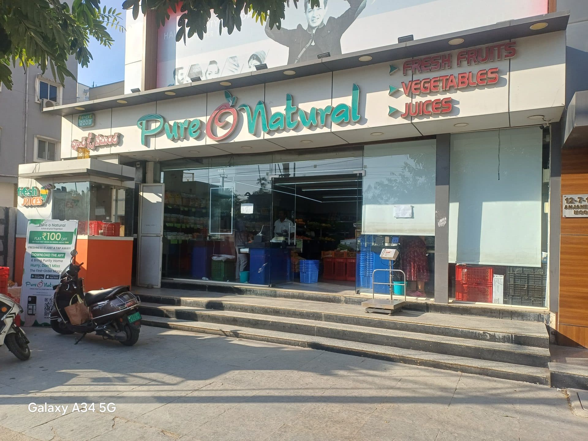 Pure'O Naturals Store Front — Anjaneya Nagar, Bangalore